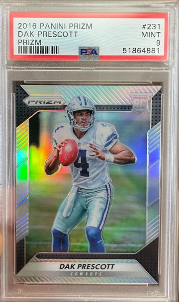 2016 Prizm Dak Prescott RC PSA 9 Cowboys