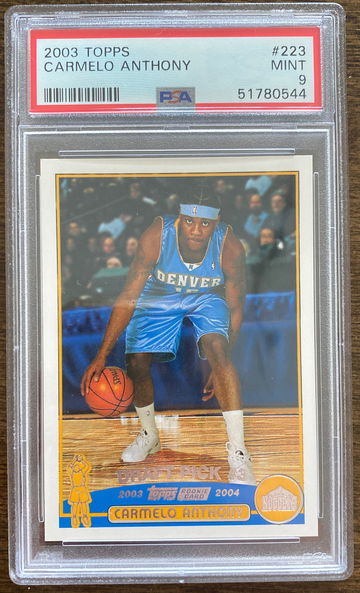 2003 topps Carmelo Anthony #223 PSA 9 mint