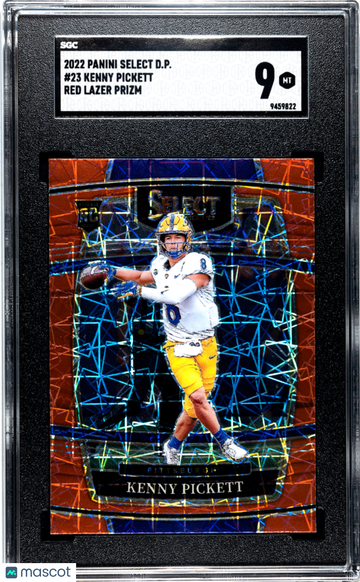 2022 Panini Select Draft Picks Kenny Pickett #23 Red Lazer Prizm SGC 9