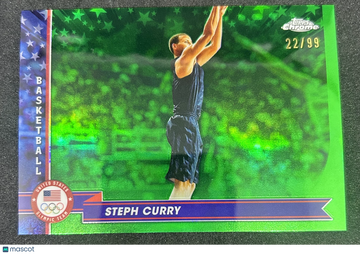 2024 Topps Chrome Steph Curry #119 Green Refractor /99