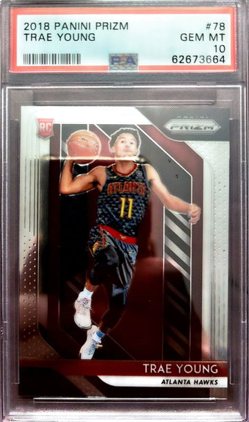 Trae Young 2018 Panini Prizm Rookie PSA 10 Note: Ships from Canada 