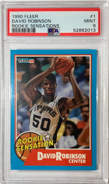 1990 Fleer David Robinson Rookie Sensations PSA 9 #1 