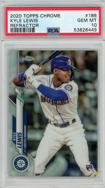2020 Topps Chrome Kyle Lewis Rookie Refractor PSA 10