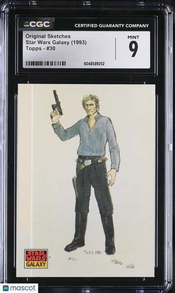 1993 Topps Star Wars Galaxy Original Sketches #30 CGC 9