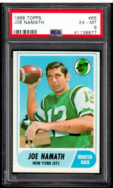 1968 Topps Joe Namath #65 PSA 6