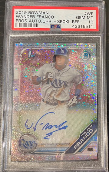 2019 Bowman Chrome Wander Franco Speckle Auto /299 PSA 10