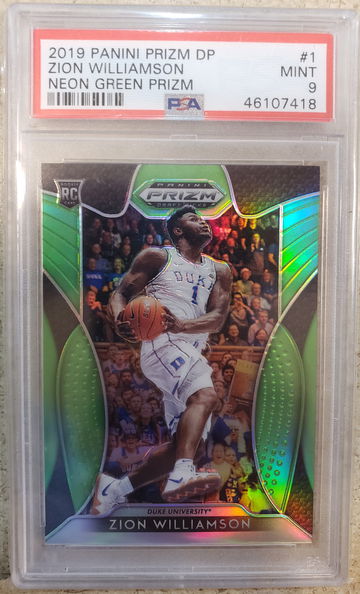 2019 Panini Prizm Draft Picks Zion Williamson Neon Green /125
