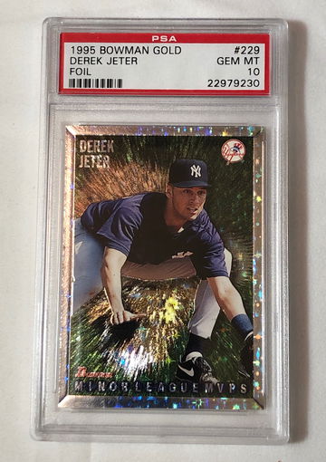 1995 BOWMAN GOLD  DEREK JETER (FOIL) #229 GEM-MT 10