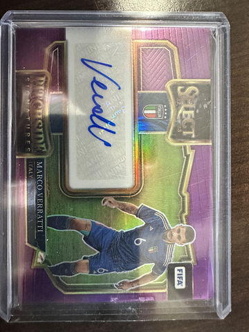 Marco Verratti 22-23 Panini Select Soccer Pitchside Signatures 16/49 #PS-MVI