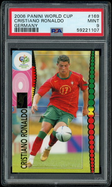 2006 Panini World Cup Cristiano Ronaldo PSA 9 #169