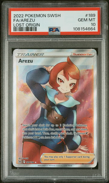 2022 Pokemon SWSH #189 Arezu Lost Origin PSA 10