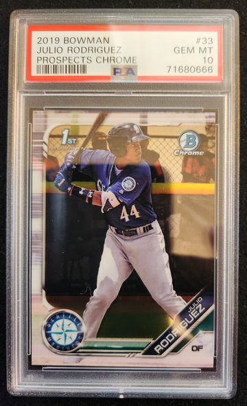 2019 Bowman Julio Rodriguez Prospects Chrome PSA 10