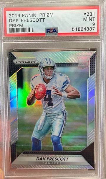2016 Prizm Dak Prescott RC PSA 9 Cowboys