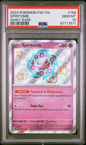 2024 Paldean Fates - Paf En English Spiritomb #158 PSA 10