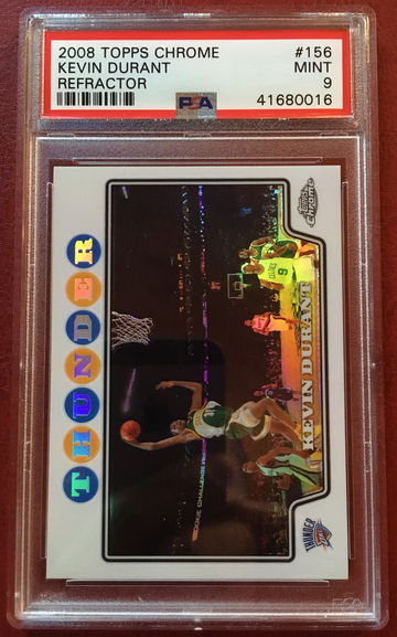 2008 Topps Chrome Refractor Kevin Durant PSA 9 Mint