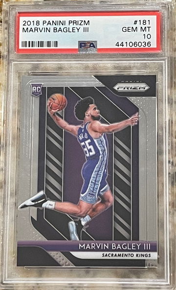 2018 Panini Prizm #181 Marvin Bagley III Kings RC Rookie PSA 10 GEM MINT