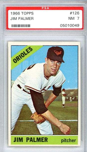 1966 TOPPS JIM PALMER ROOKIE PSA 7