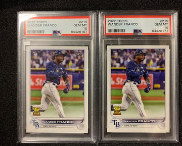 (2) 2022 Topps Series 1 Wander Franco Rookie PSA 10 