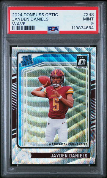 2024 Donruss Optic Wave Jayden Daniels #248 /300 PSA 9