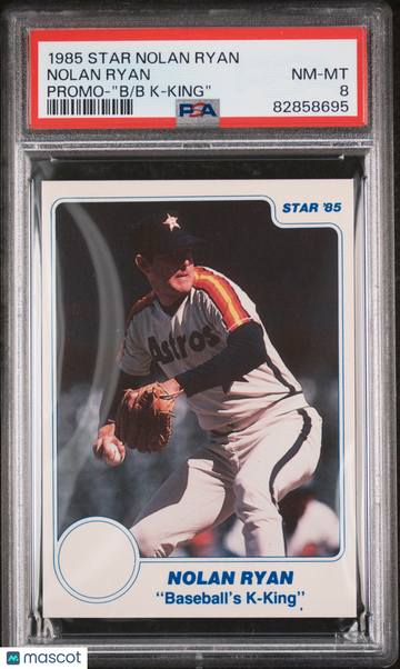 1985 Star Ryan Nolan Ryan Promo "B B K King" PSA 8