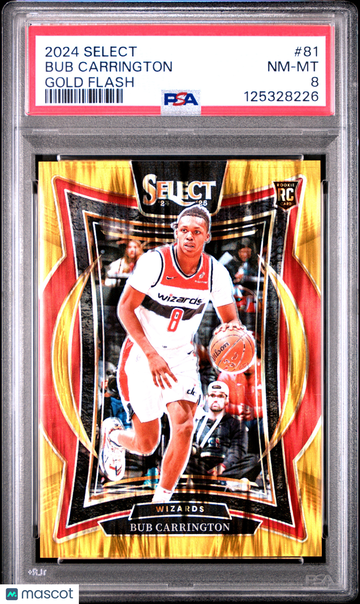 2024 Panini Select Bub Carrington #81 Gold Flash PSA 8