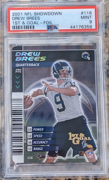 2001 NFL Showdown Game 1st and Goal FOIL Drew Brees #116