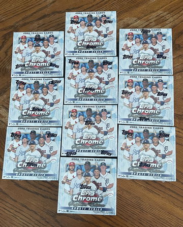 Lot of (10) 2022 Topps Chrome Update Sapphire Boxes MLB Box Lot of 10