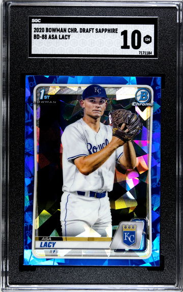 2020 Bowman Chrome Draft Sapphire Asa Lacy SGC 10