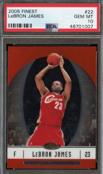 2006 Finest #22 LeBron James PSA 10 Gem Mint