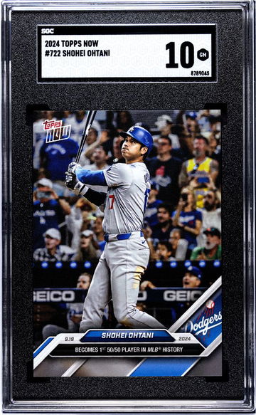 2024 TOPPS SHOHEI OHTANI NOW #722 1st 50/50 SGC 10