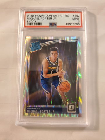 2018 Donruss Optic Shock Prizm Michael Porter JR Rookie PSA 9 MINT Nuggets RC