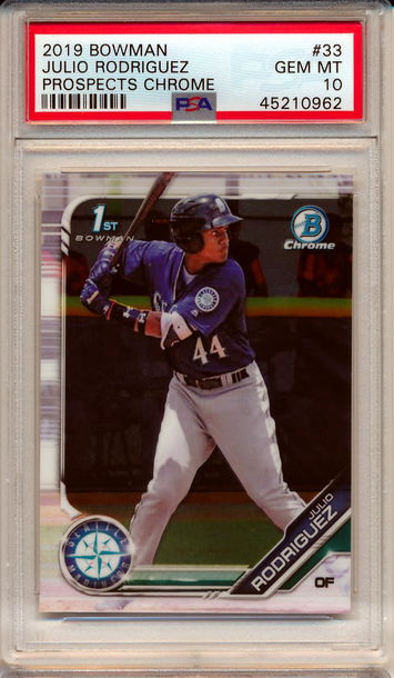 2019 Bowman Chrome Julio Rodriguez PSA 10