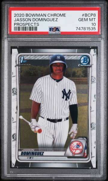 2020 Bowman Chrome Prospect Jasson Dominguez #BCP8 PSA 10