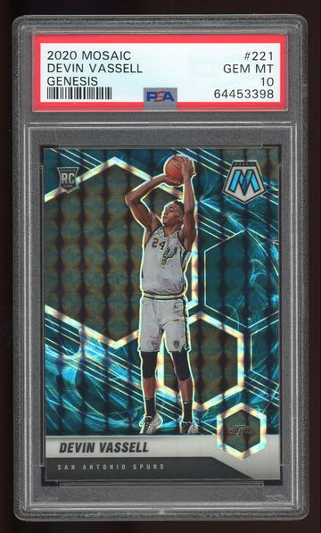 2020 Panini Mosaic Devin Vassell #221 Genesis PSA 10