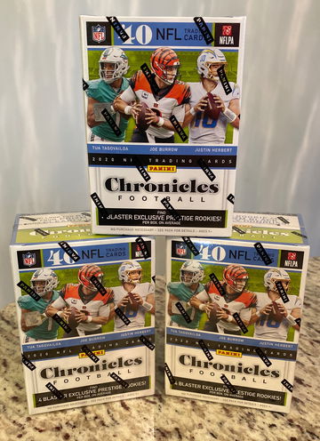 (3) 2020 Chronicles Football Blaster Box