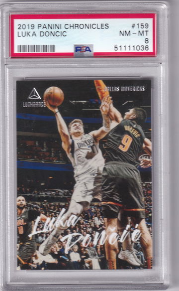 2019 Panini Chronicles Luka Doncic Luminance #159 PSA 8