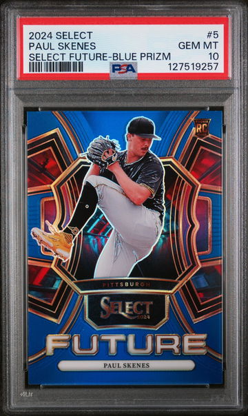 2024 Panini Select Select Future Blue Prizm Paul Skenes #5 /49 PSA 10
