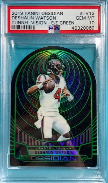 Deshaun Watson 2019 Panini Obsidian Tunnel Vision Green Etch /25 SSP SP PSA 10 Pop 1
