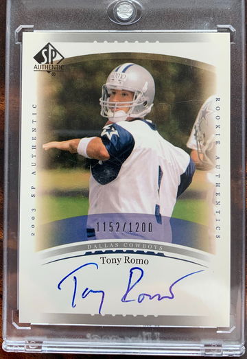 Tony Romo 2003 SP Authentic Rookie Auto 1152/1200