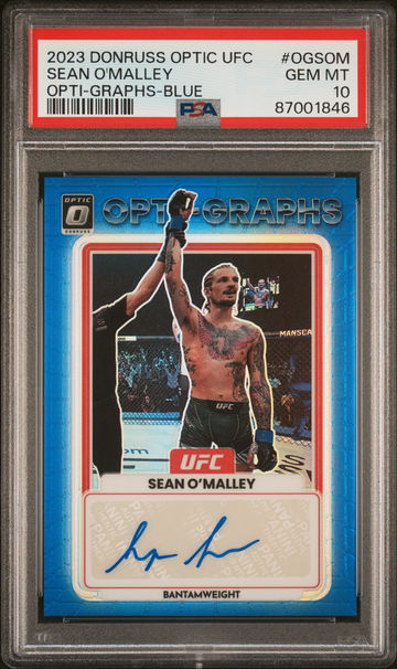 2023 Panini Donruss Optic UFC Opti-Graphs Blue Sean O'Malley #OGSOM /99 PSA 10