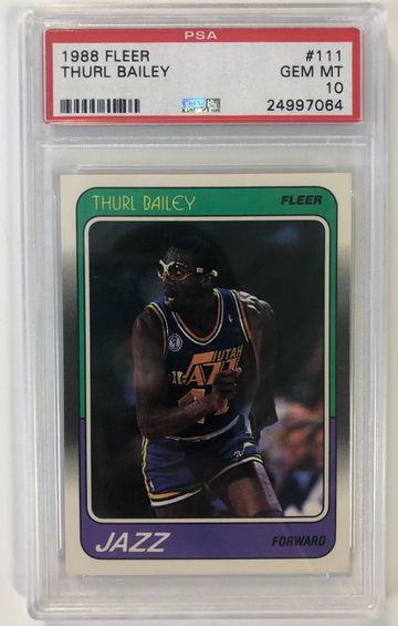 1988 Fleer Thurl Bailey PSA 10