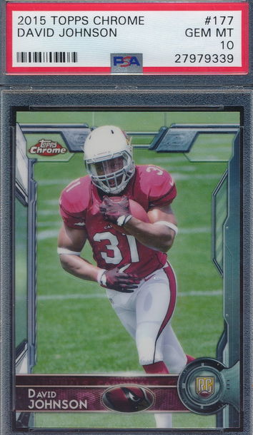 2015 Topps Chrome 177 David Johnson RC PSA 10 GEM MT 9339