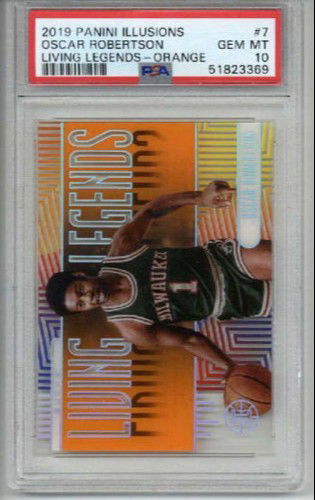 2019 PANINI ILLUSIONS LIVING LEGENDS ORANGE #7 OSCAR ROBERTSON PSA 10