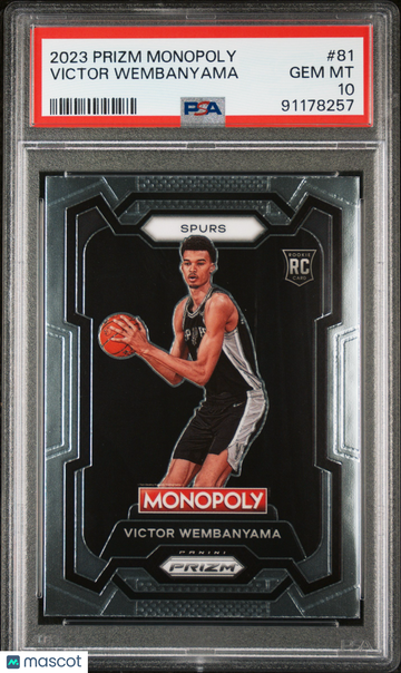 2023 Panini Prizm Monopoly Victor Wembanyama #81 PSA 10