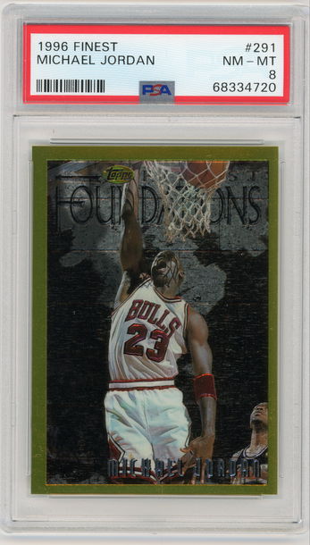 MICHAEL JORDAN 1996-97 Topps Finest GOLD Foundations #291 RARE PSA 8