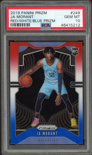 Ja Morant 2019 Panini Red/White/Blue Prizm PSA 10