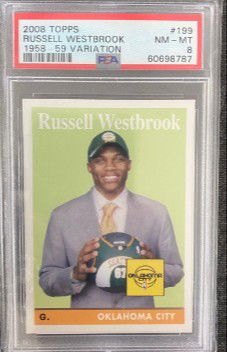 2008 Topps Russell Westbrook 1958-59 Variation PSA 8