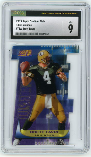 BRETT FAVRE 1999 Stadium Club 3X3 Luminous #T1A CSG 9