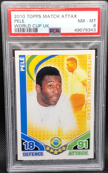 2010 Topps Match Attax Pele PSA 8