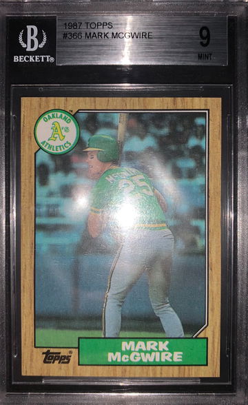 1987 TOPPA MARK MCGWIRE ROOKIE CARD BGS 9